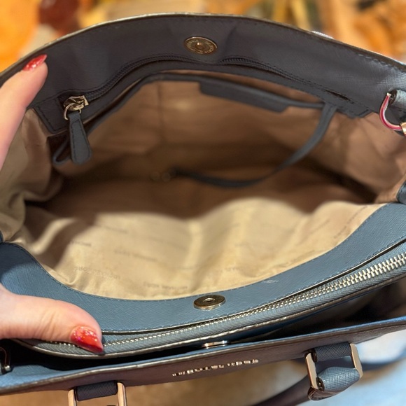 Michael Kors Blue Satchel w/ Optional crossbody Strap & Structured Design - Picture 13 of 15